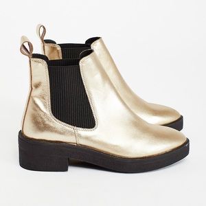 Gold Metallic Caleb Chelsea Boot
